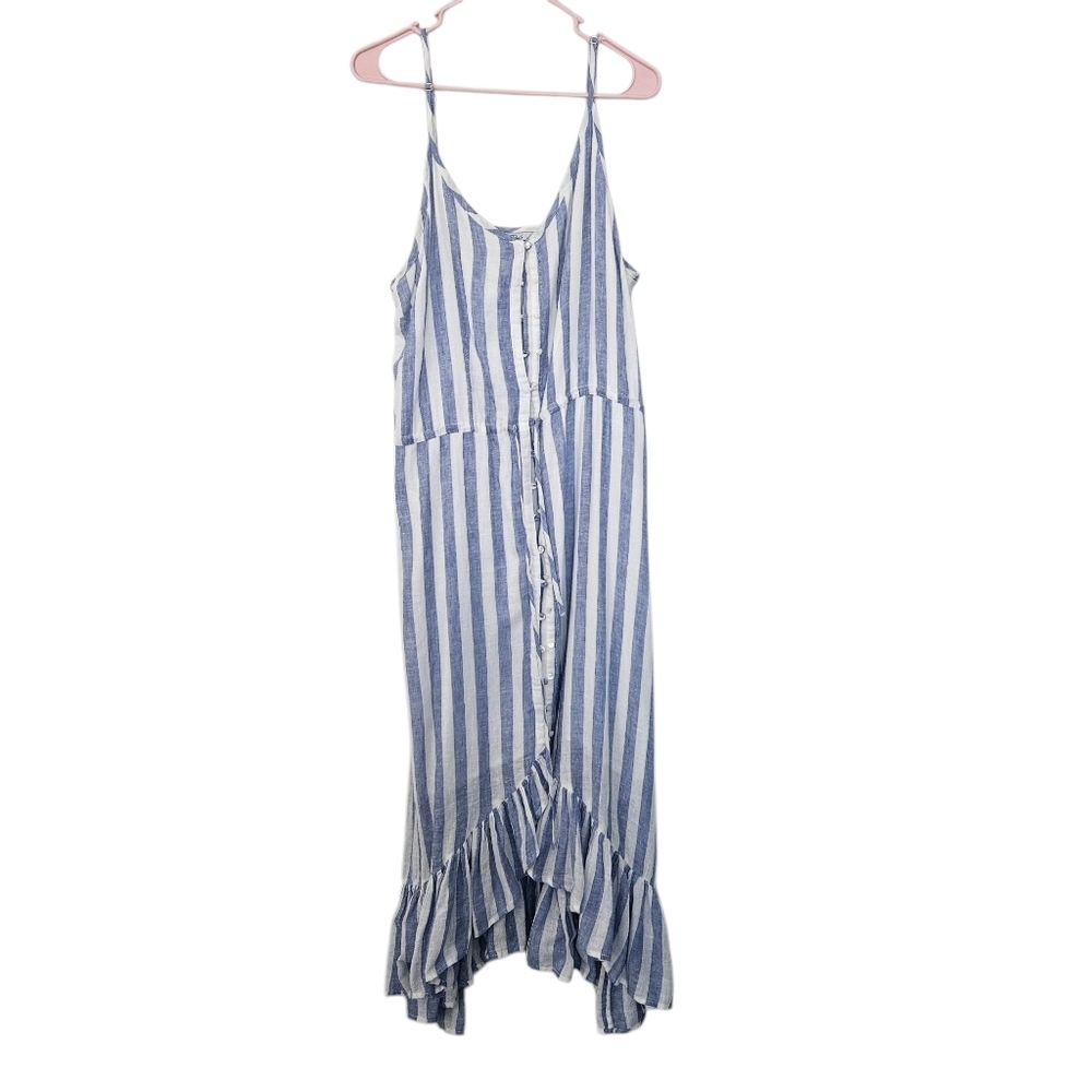 Rails Frida Ciel Stripe Print Tiered Midi Dress S… - image 2
